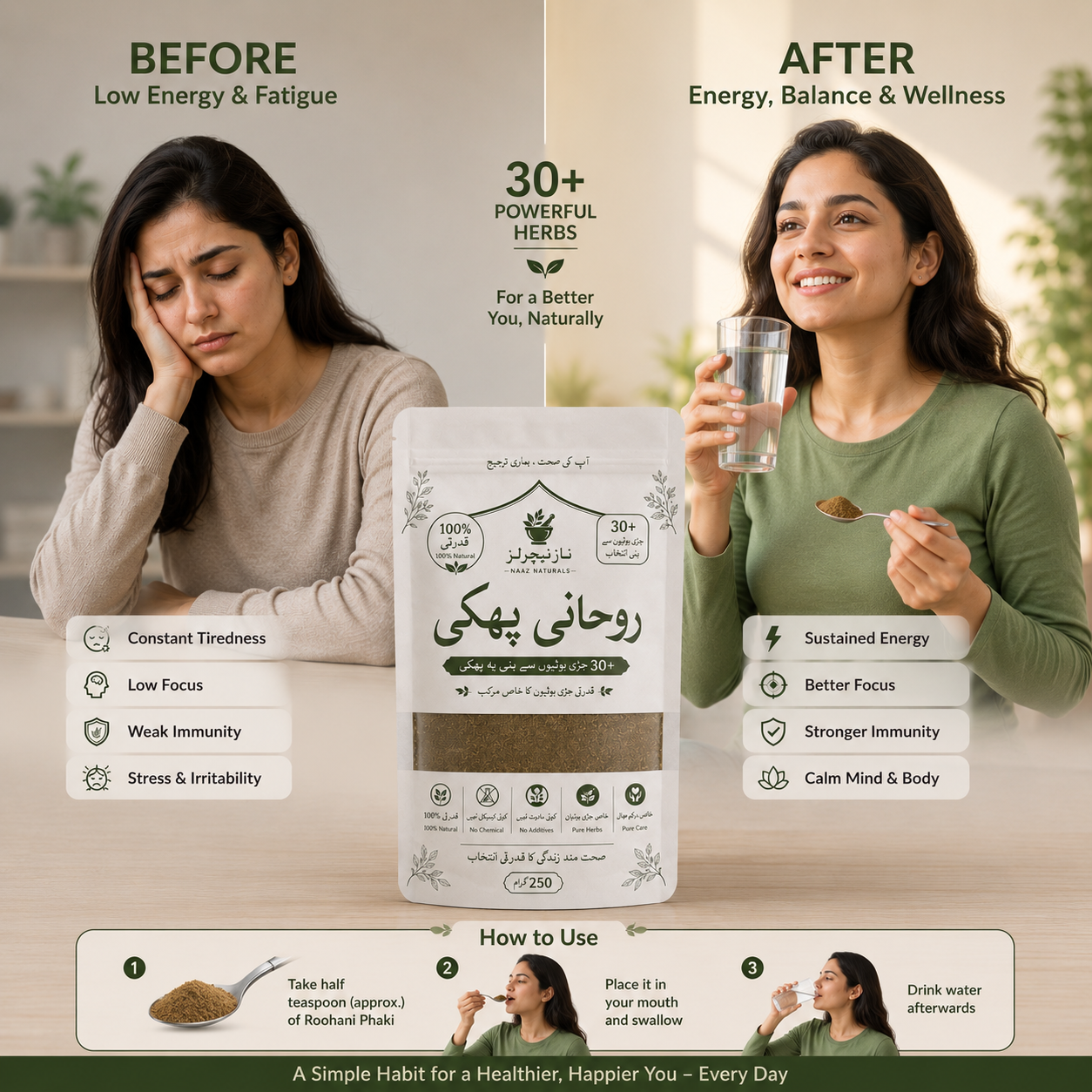 Rohani Phaki Herbal Powder – Best Seller Pack (3 Pouch)